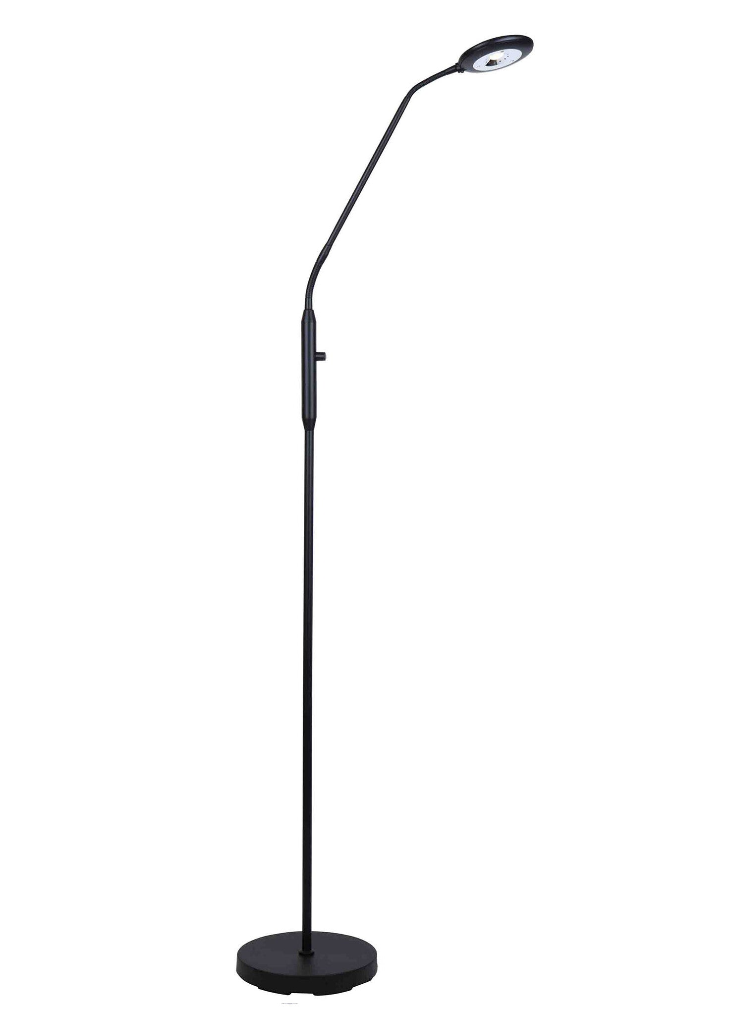 Artdelight vloerlamp UFO - 1 lichts - 26 x 140  cm - zwart