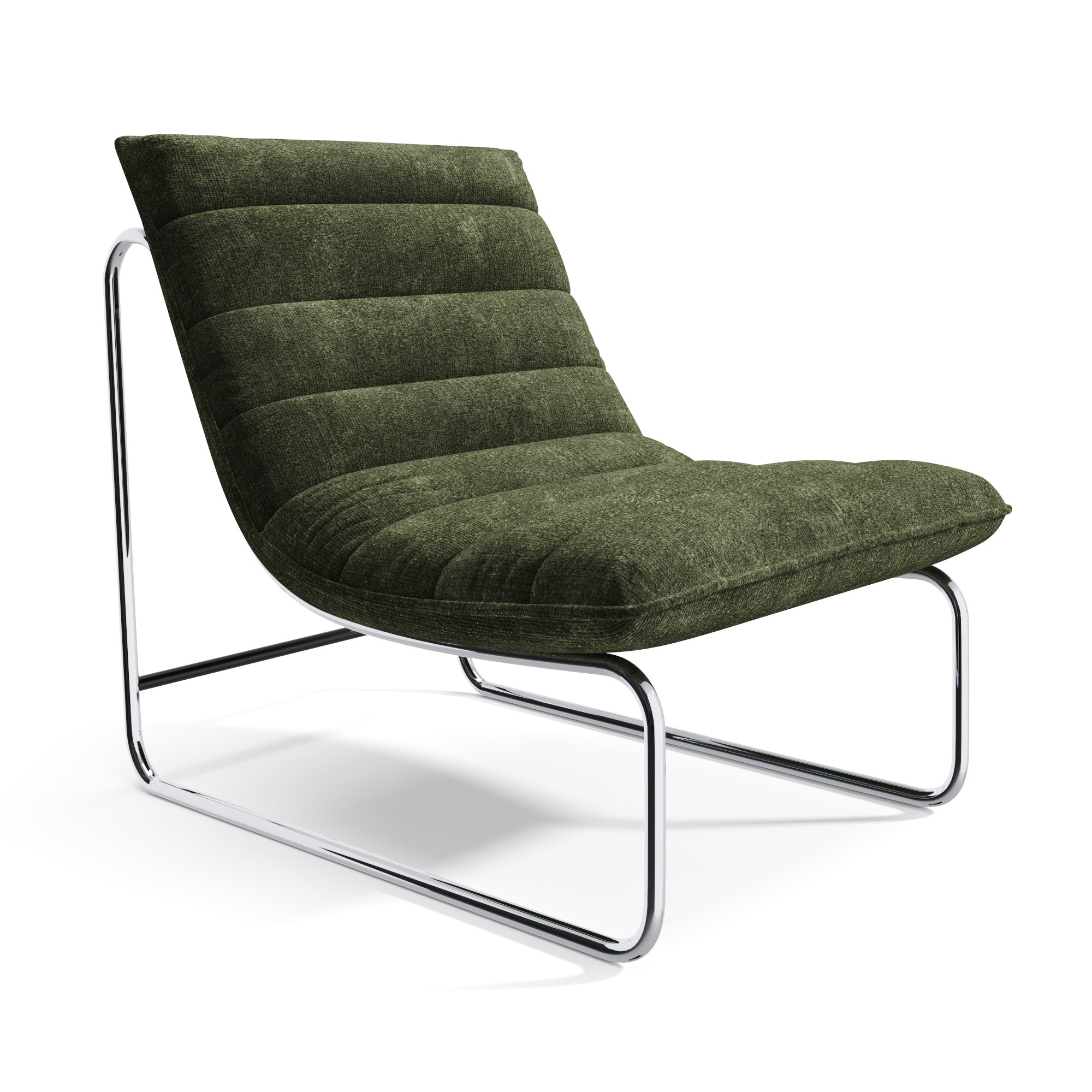 Sia Home - Fauteuil VINTY - Fluweel met structuur - Kaki groen - 67.5cm