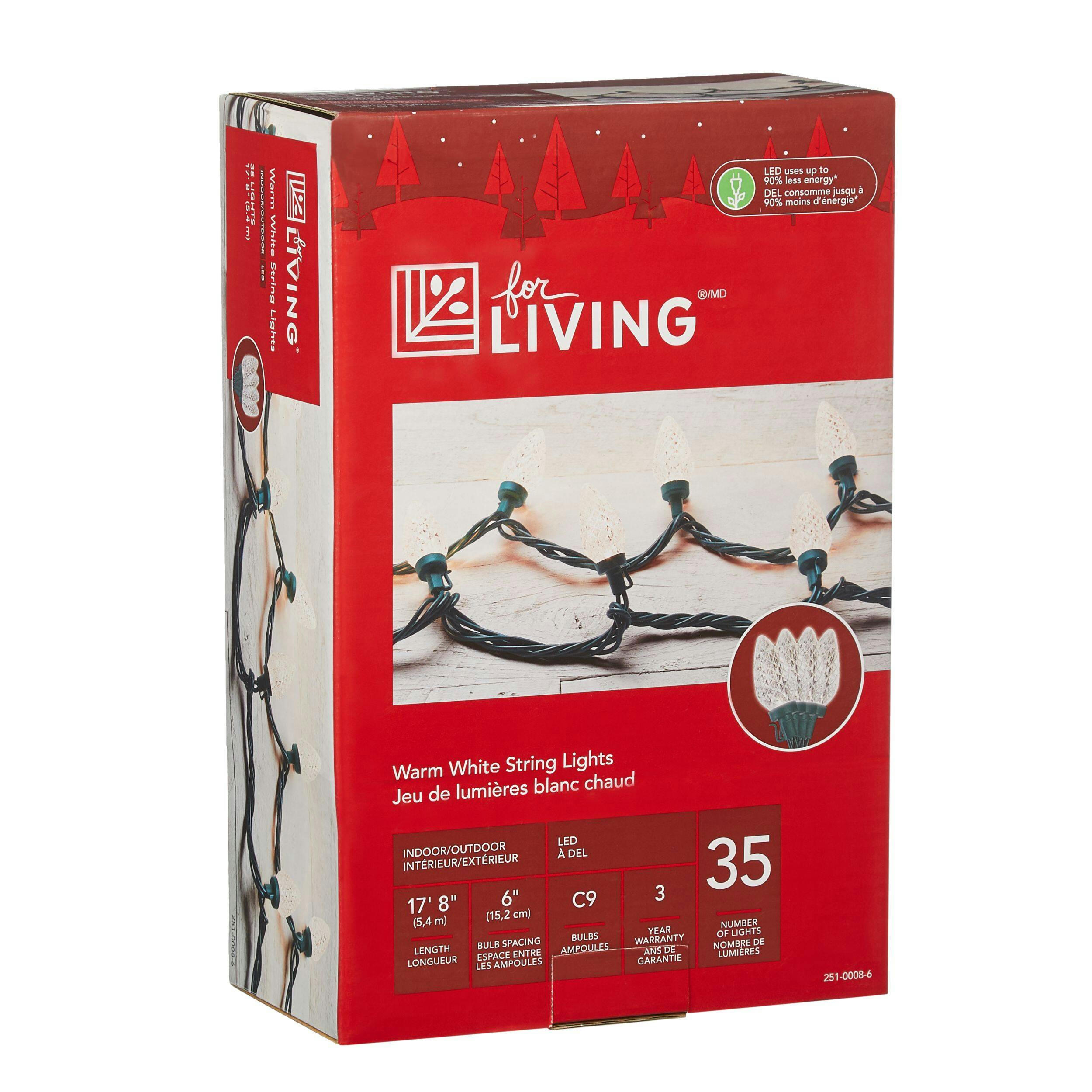 For Living Outdoor 35 C9 LED Lights, Warm White