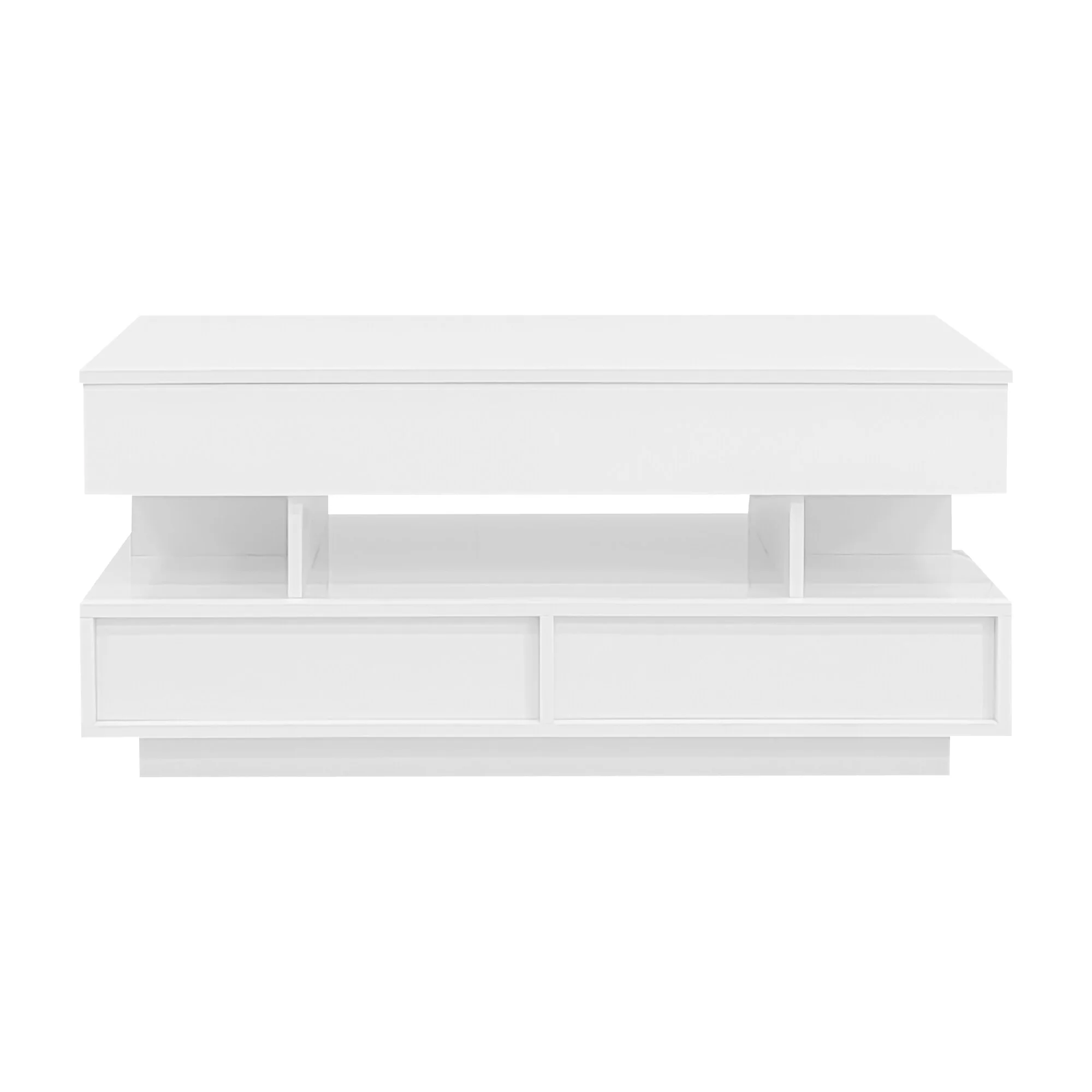 39x19'' Lift-Top Coffee Table with 2 Drawers for Living Room