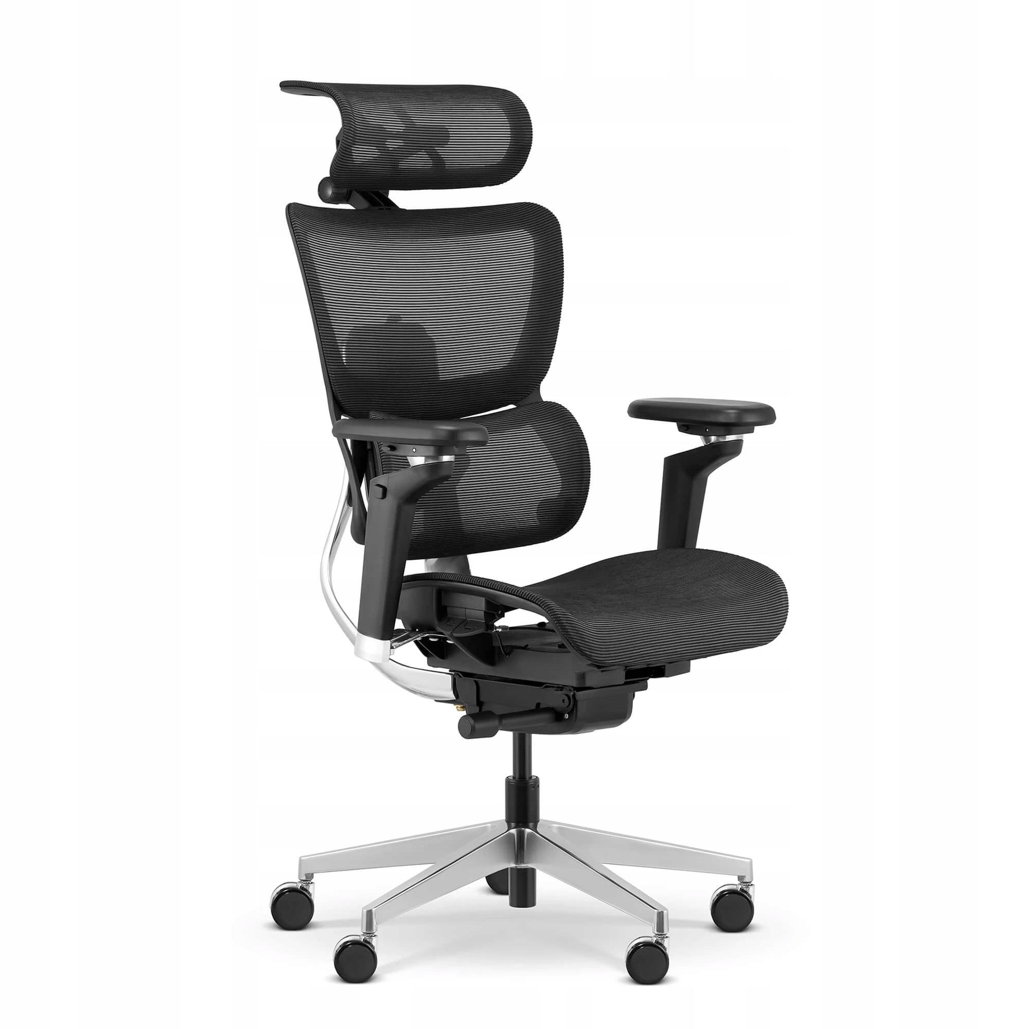 Ergonomiczny fotel biurowy SLIDEUP czarny siatka