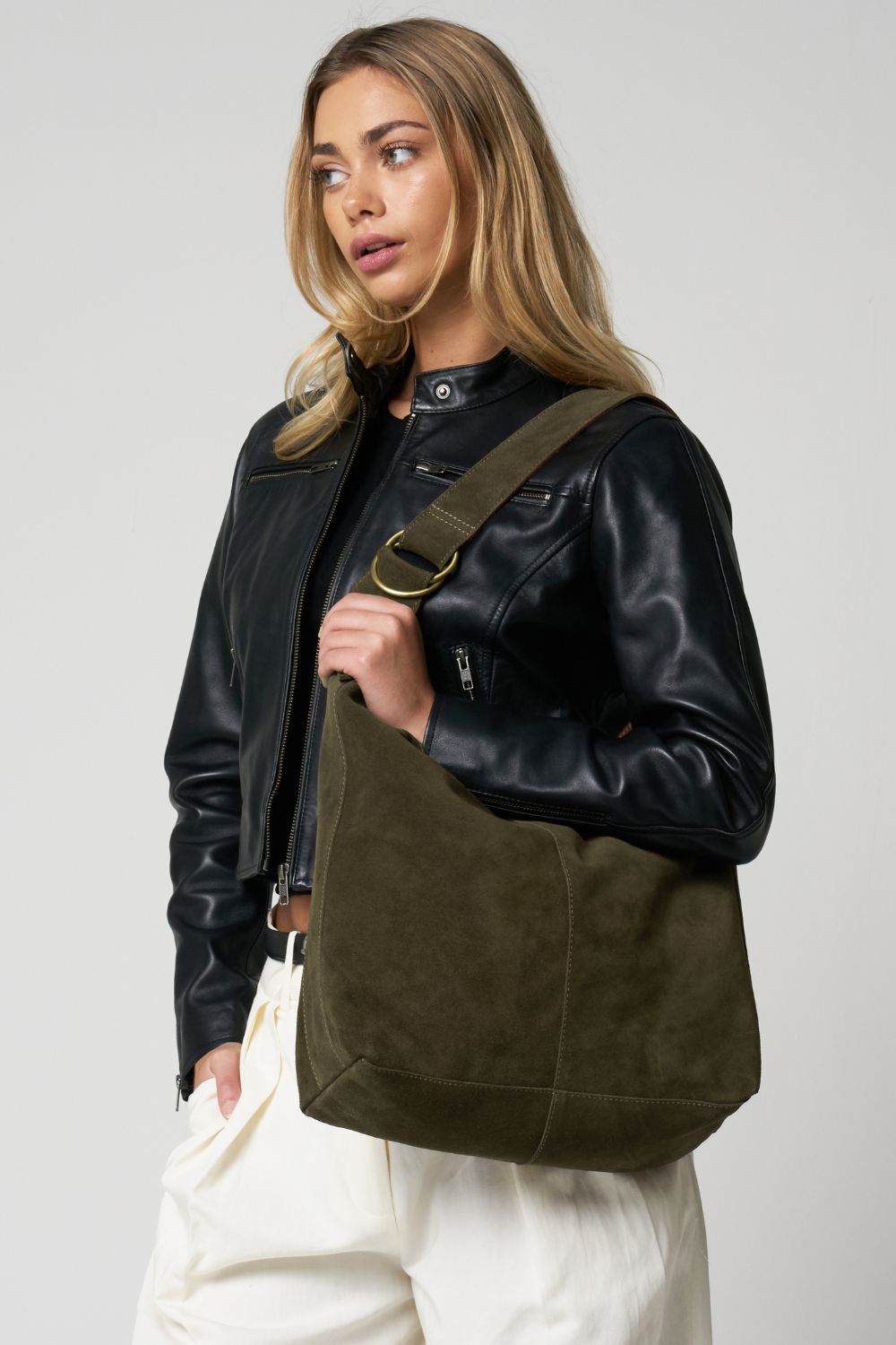 Barneys Originals Suede Shoulder Bag
