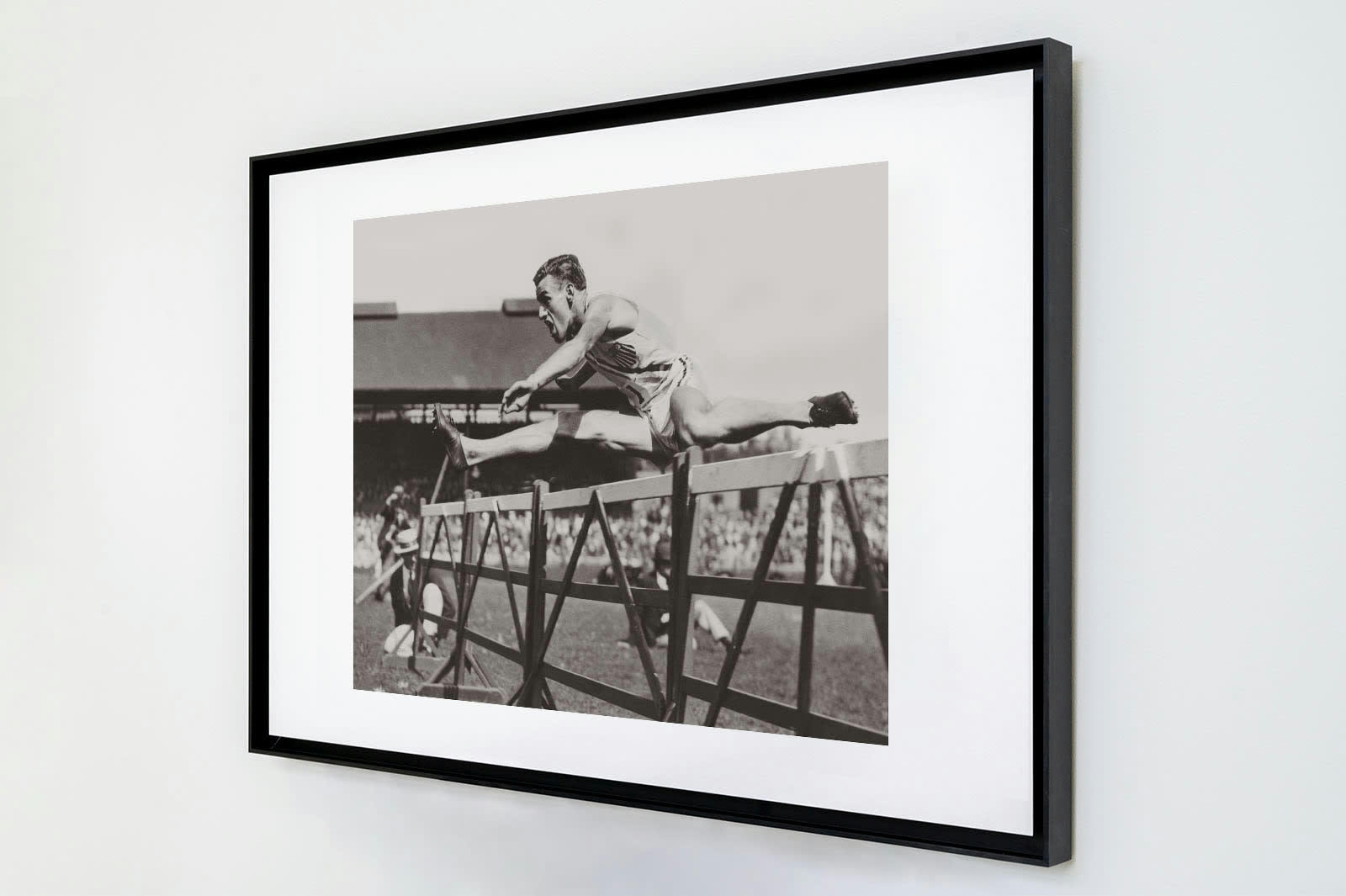 SPORT - Photo ancienne noir et blanc athlétisme n°03 cadre noir 70x105cm
