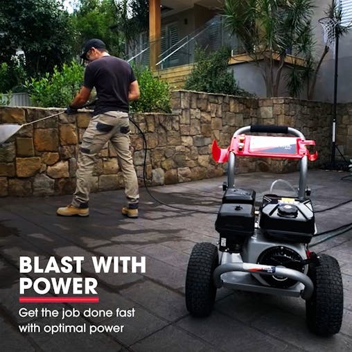 NNEMB 4800PSI Petrol High Pressure Cleaner Washer w/ 30m Hose Reach and Drain Cleaner-TX770