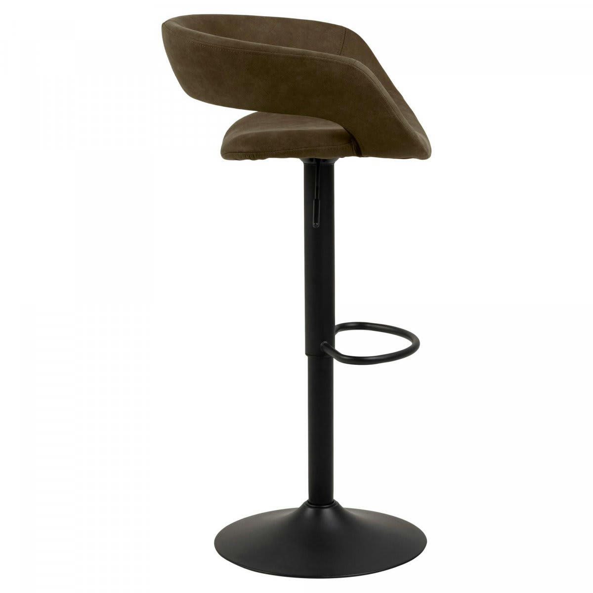GRADE - Lot de 2 tabourets de bar confortables en tissu chocolat