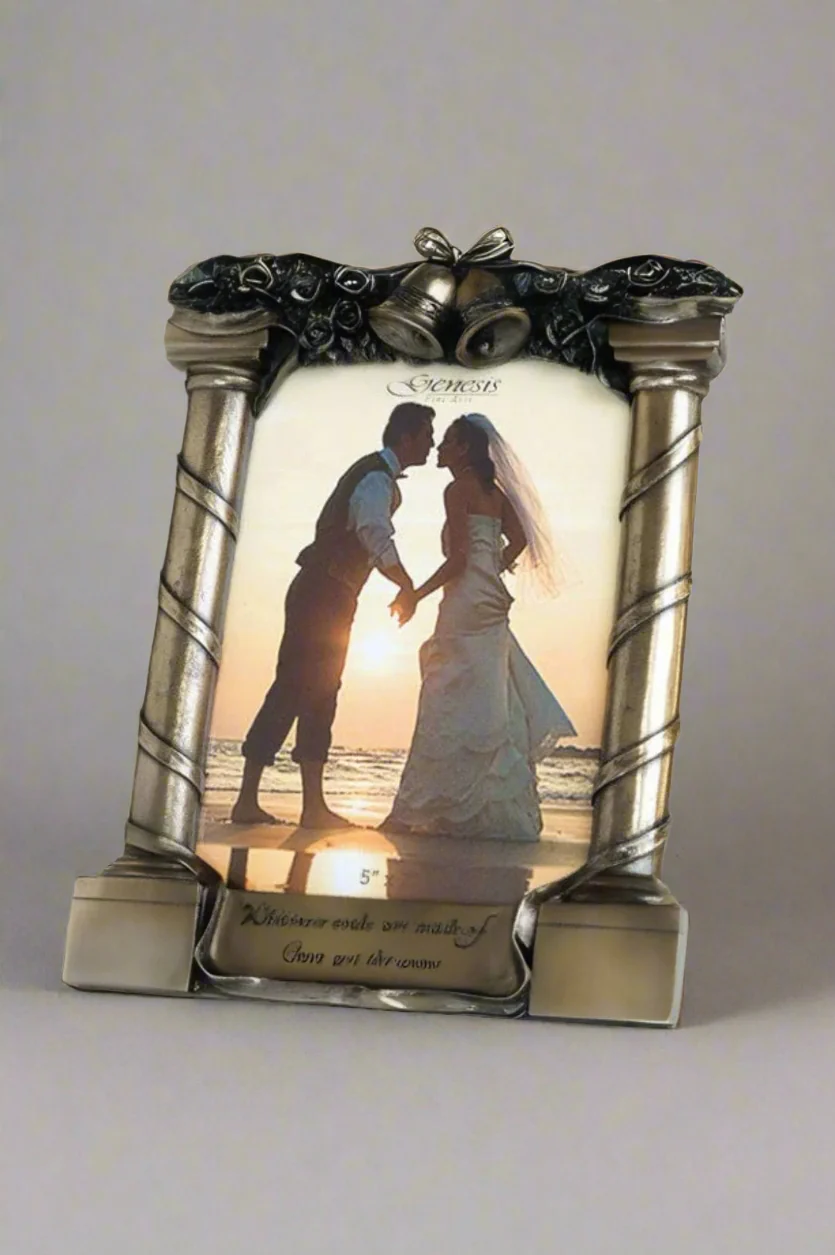 Bronze Scripted Wedding Frame