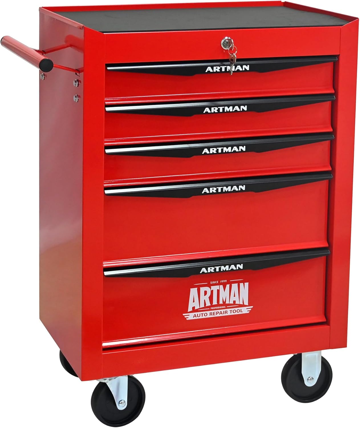 5 Drawers Rolling Tool Box on Wheels, Multifunctional Tool Cart, Drawers Rolling Trolley Organizer Tool Storage Chest for Warehouse,Garage,Workshop,Repair Shop (5 Drawers-30.5H)