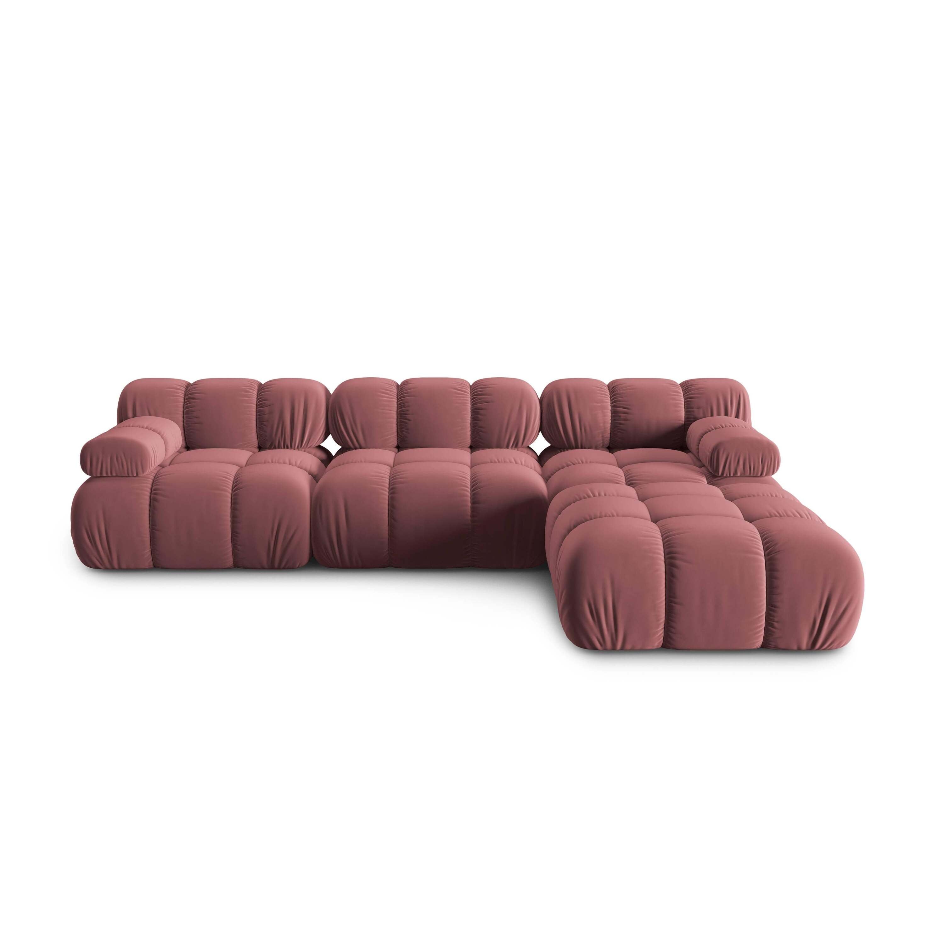 Milo Casa Tropea Modulaire Modulaire 3-zitsbank met Hocker - Roze
