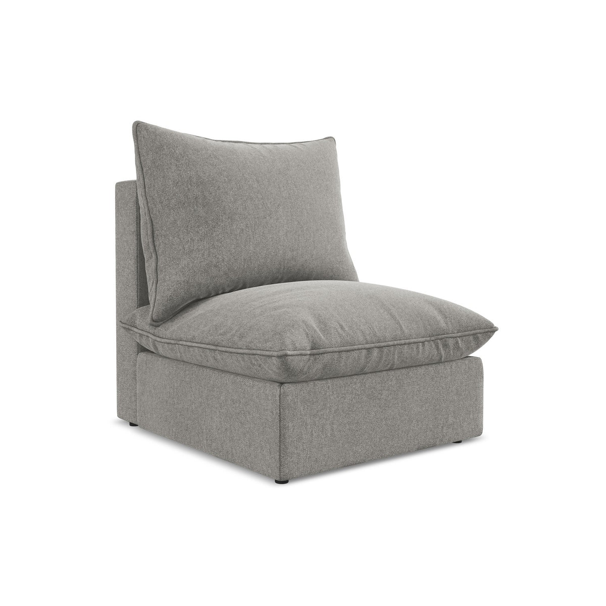 LaMiaSofa Bankmodule midden Ravenna - velours - grijs - 75x90x77