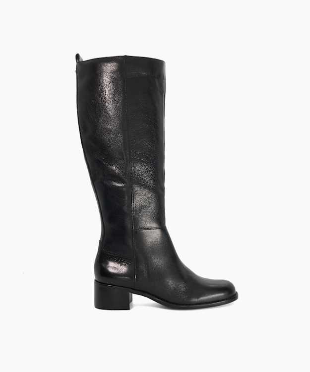 Turner Black - Leather Knee-High Boots