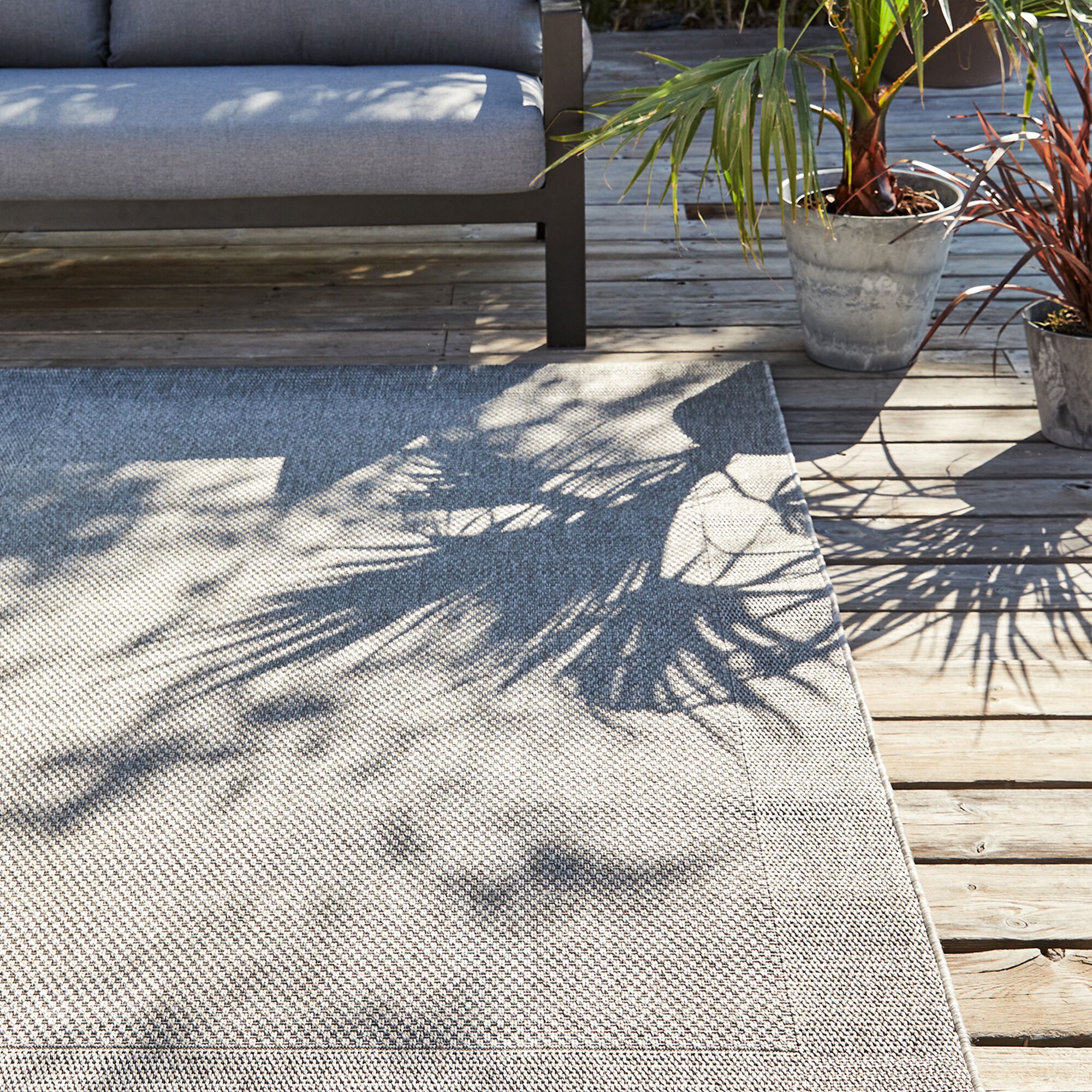 KELLY - Tapis intérieur et extérieur - gris 200x290cm