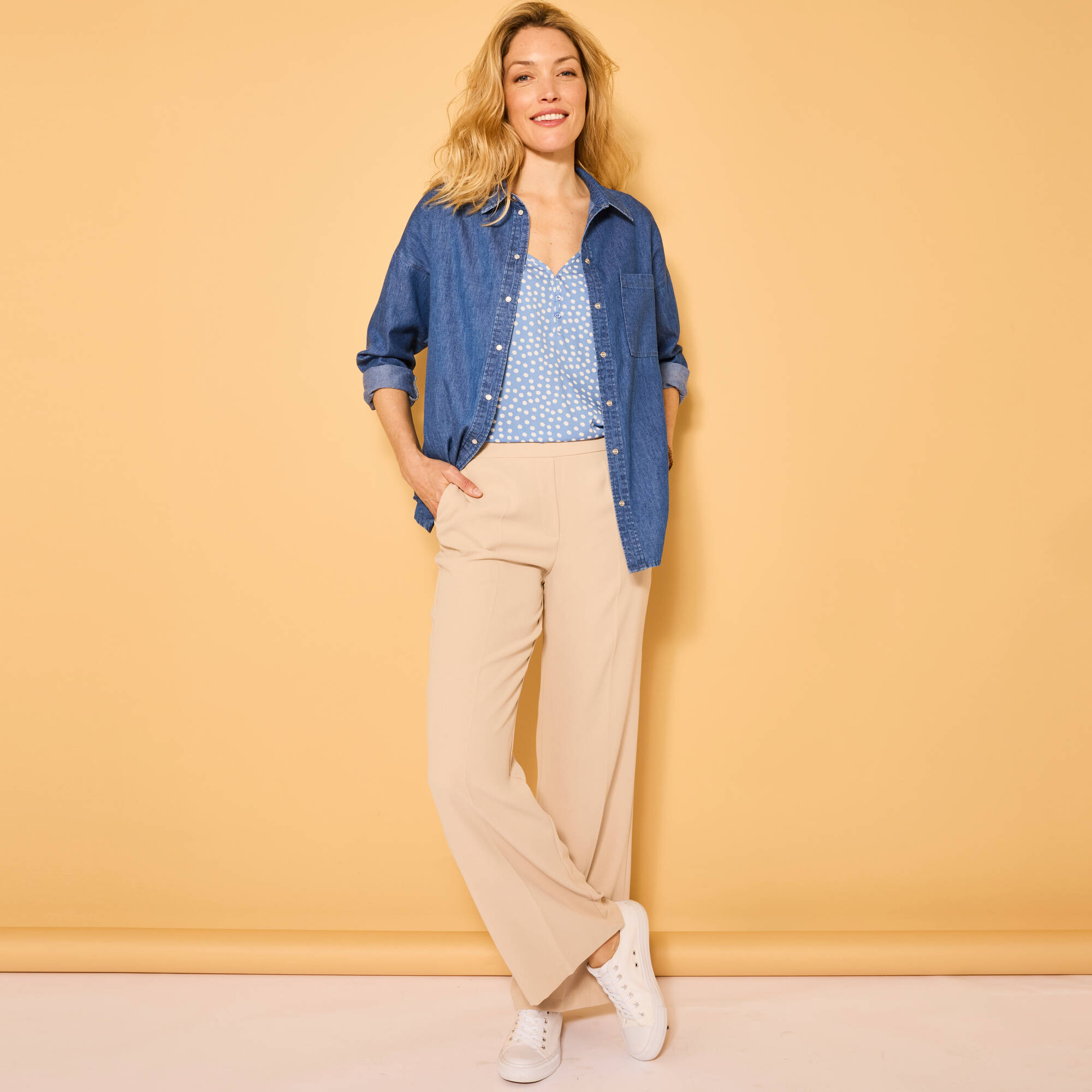 Chemise ample en jean