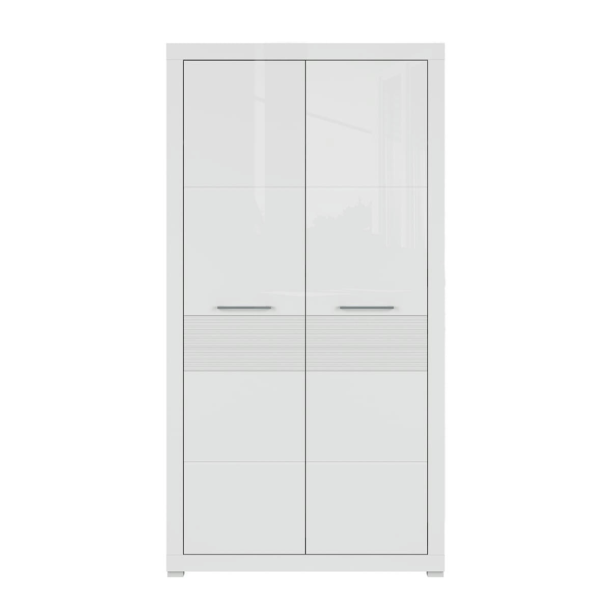 - Armoire 2 portes blanc laqué