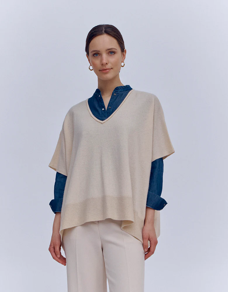 Cape maille en cachemire GAZELLE/86105/017