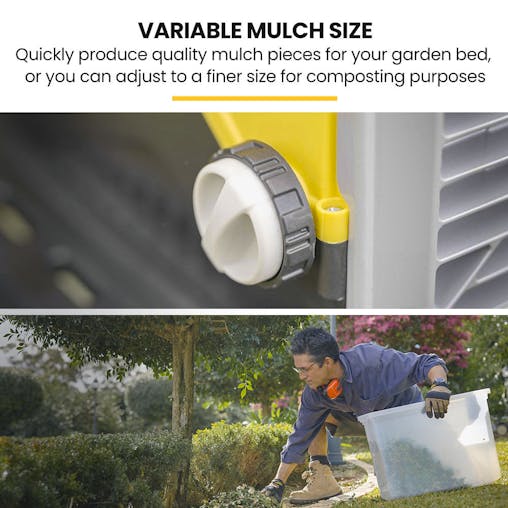 NNEMB 2400W Electric Mulcher Crushing Garden Shredder Chipper