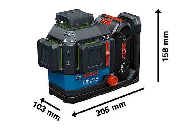 Bosch GLL 18V-120-33 CG Laser lignes 18V Solo L-BOXX - 0601065101