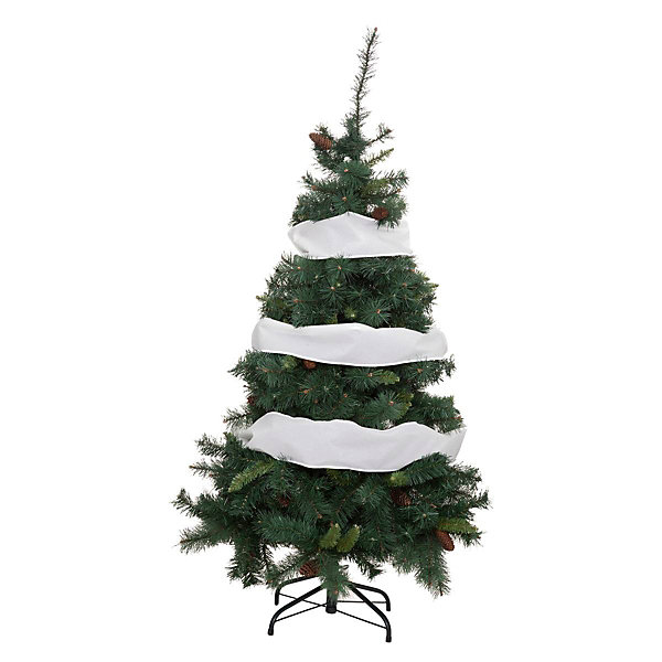 Guirlande de Noël Ruban blanc 12cmx5m - Atmosphera