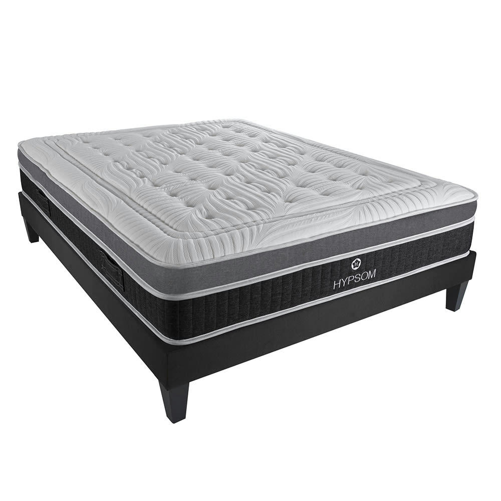ELEGANCE - Ensemble  180x200  Matelas + Sommier Bois