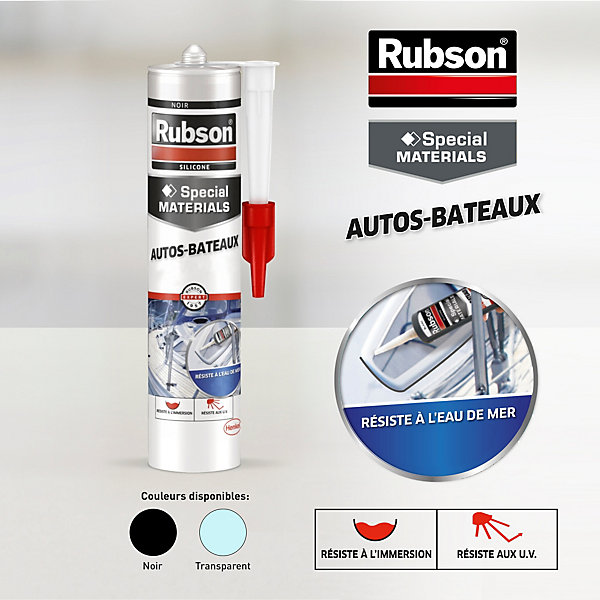 Mastic Rubson Special Materials Autos-Bateaux transparent cartouche 280ml