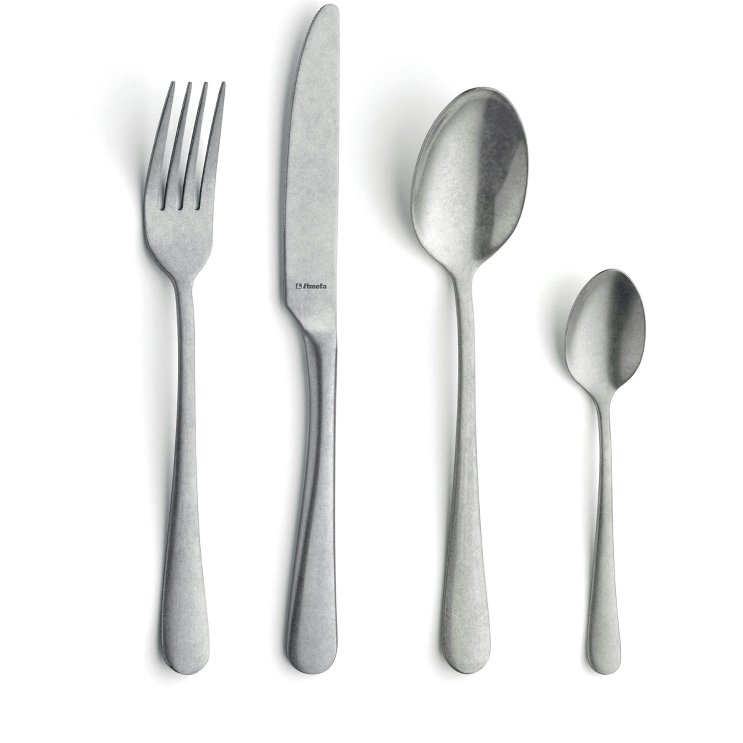 AUSTIN - Ménagère 24 couverts en inox et finition vieillie