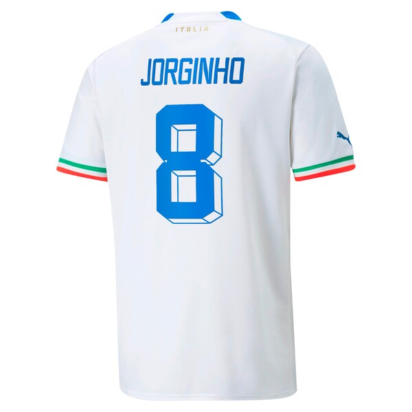 Jorginho Italy National Team Puma Youth 2022/23 Away Replica Player Jersey - White