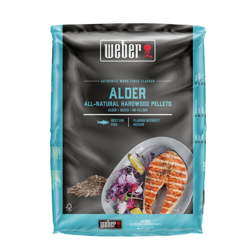 Pellets pour barbecue aulne 8 kg WEBER