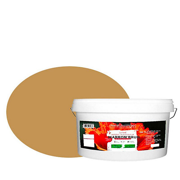 Marron Brun Peinture interieur exterieur aspect satin Natura - Marron Brun - 10L