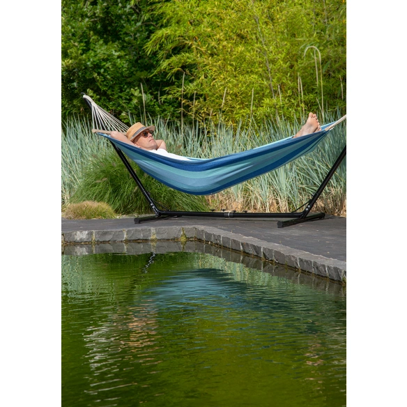 Hängematte, Baumwolle/Polyester, LxB: 285x100 cm, blau