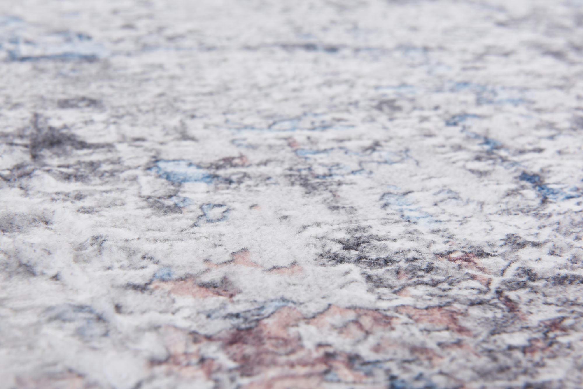 RACHELE - Tapis imprimé doux et plat gris multicolore 160x230 cm