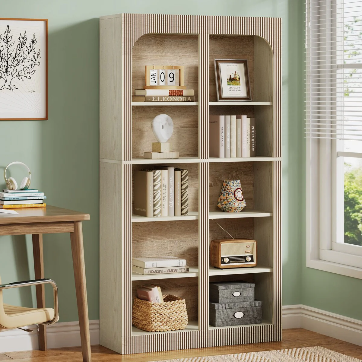 70.8 Inches Tall Bookcase Bookshelf for Living Room Office