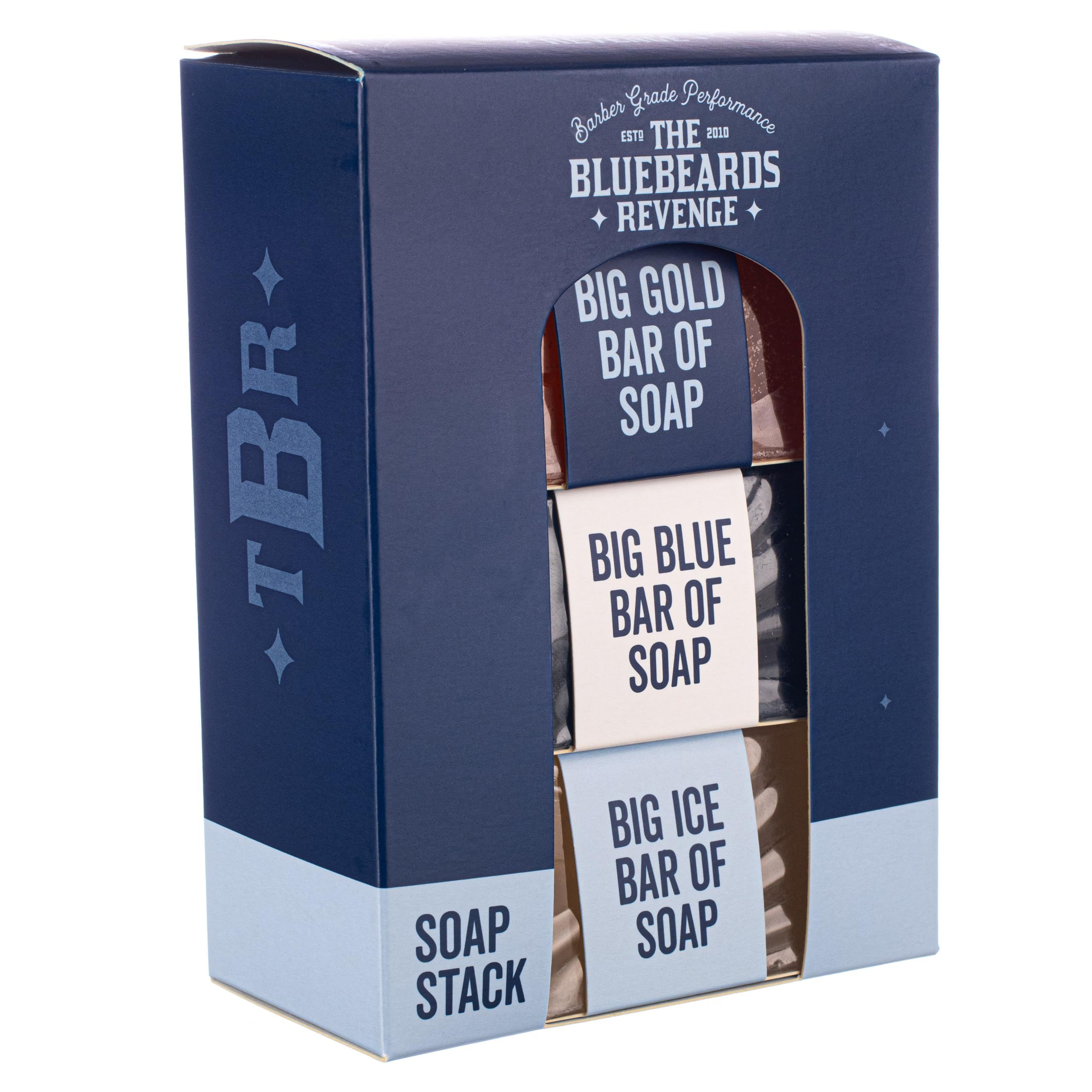 The Bluebeards Revenge Mens Soap Stack Gift Set Bar Hands Body Includes Big Blue Cuban Gold