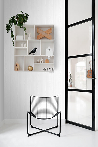 ESTAhome papier peint imitation bois blanc 53 cm x 10.05 m