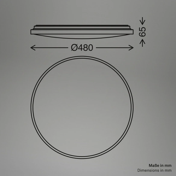 LED-Deckenleuchte »Compecto CCT«, 48 W, 5.300 lm, 4000 K, Ø 48 cm