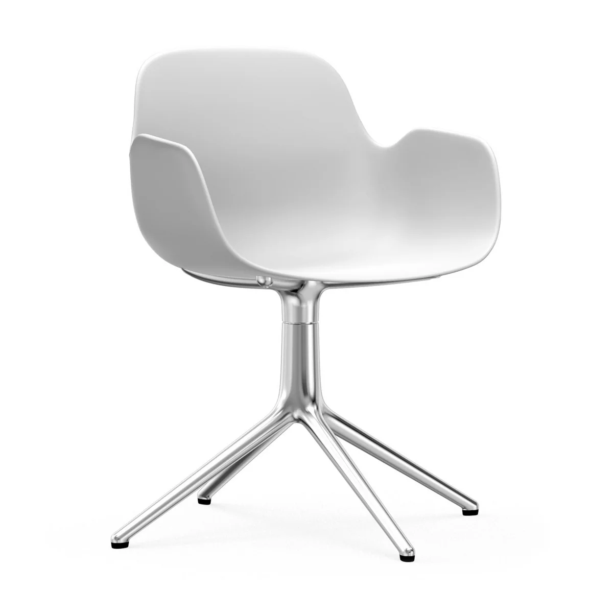Normann Copenhagen - Form Drehsessel, Aluminium / weiß