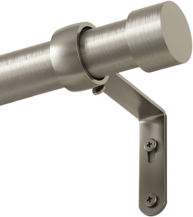 CAPPA - Tringle à rideau et fixations ext. 167 à 305cm nickel D25mm