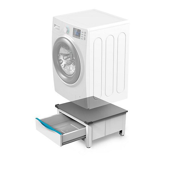 Meliconi - Réhausseur universel BASE SPACE EXTRA pour appareil électroménager - H30cm - Tiroir coulissant 28L - Hauteur réglable