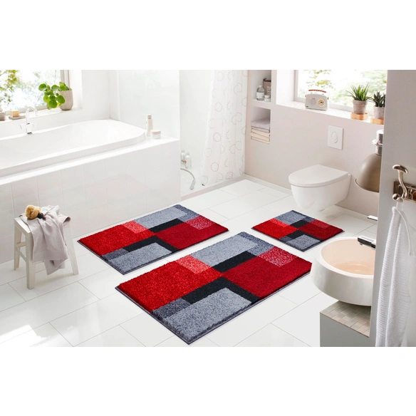 Badematte »Atala«, BxL: 50 x 60 cm, rot, aus 100% Polyacryl