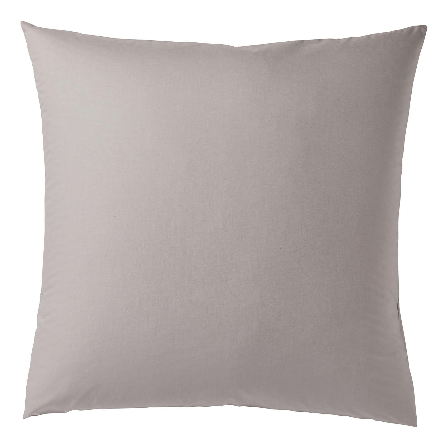 - Set de 2 taies d'oreiller en percale de coton gris clair 65x65 cm