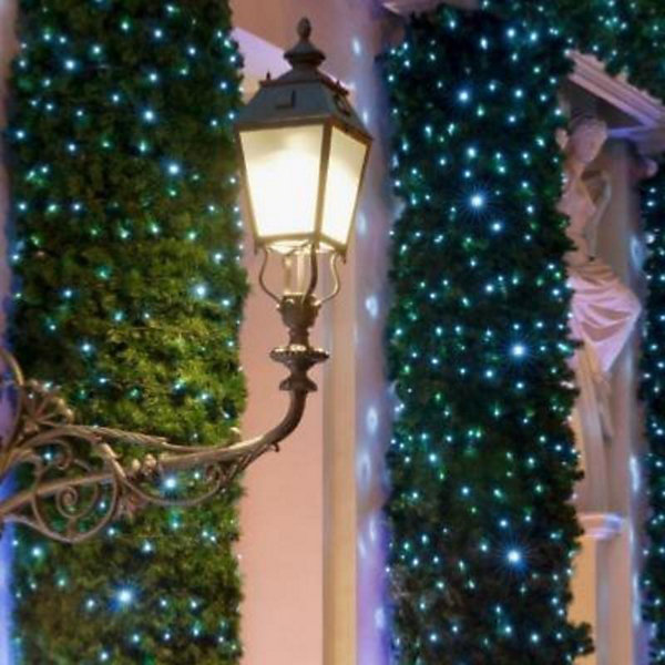 Guirlande LED Rideaux 140LED 220V 3m IP44 8 modes - Bleu - SILAMP