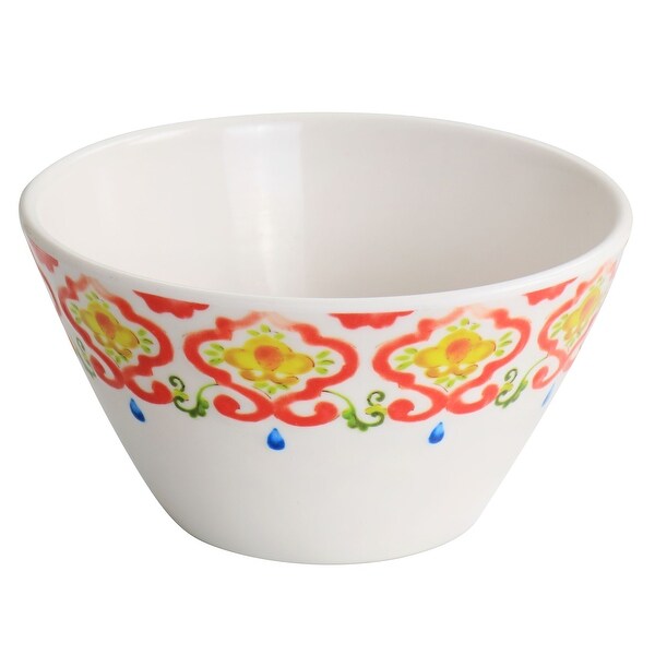 Laurie Gates California Designs Tamayo 12 Piece Melamine Dinnerware Set in Multi-Color - 12 Piece