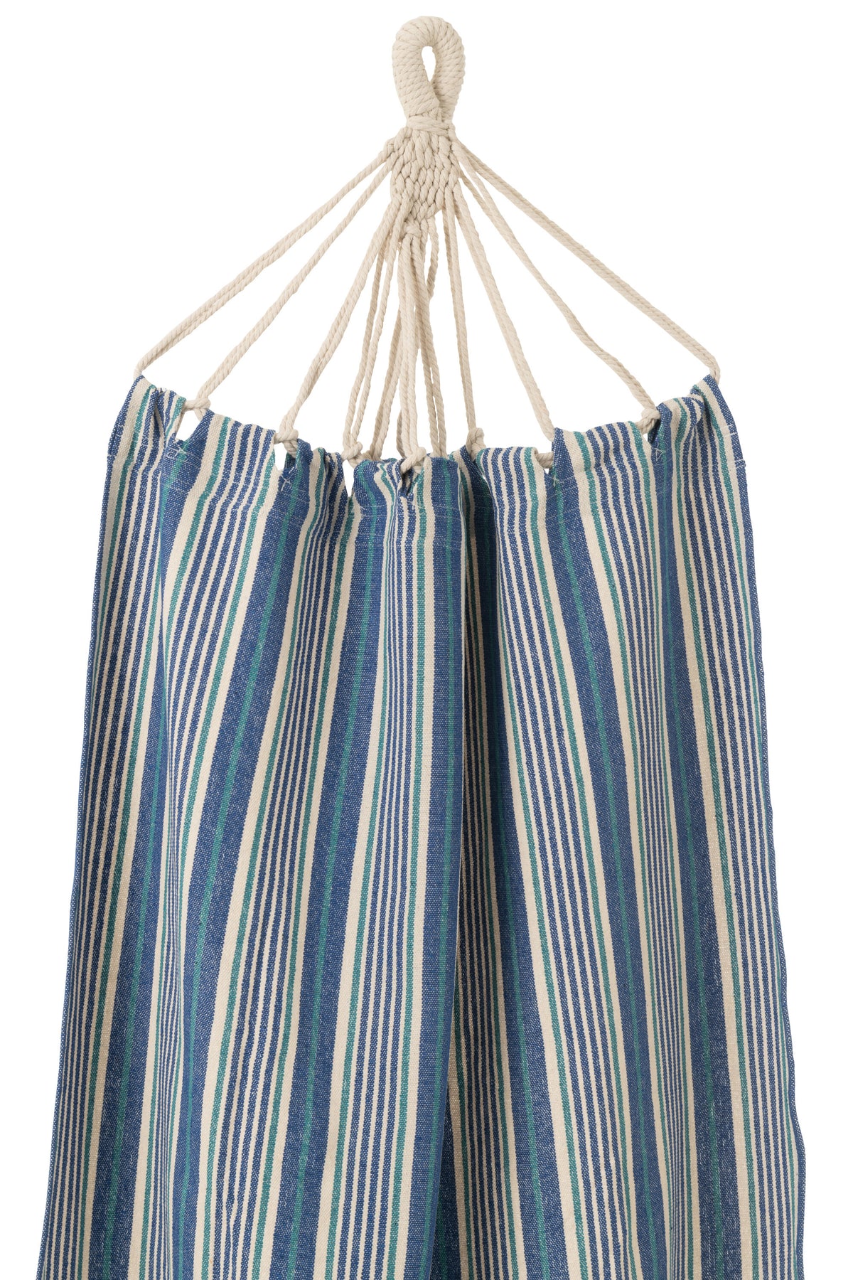 J-Line hangmat Strepen - katoen/polyester - blauw/wit