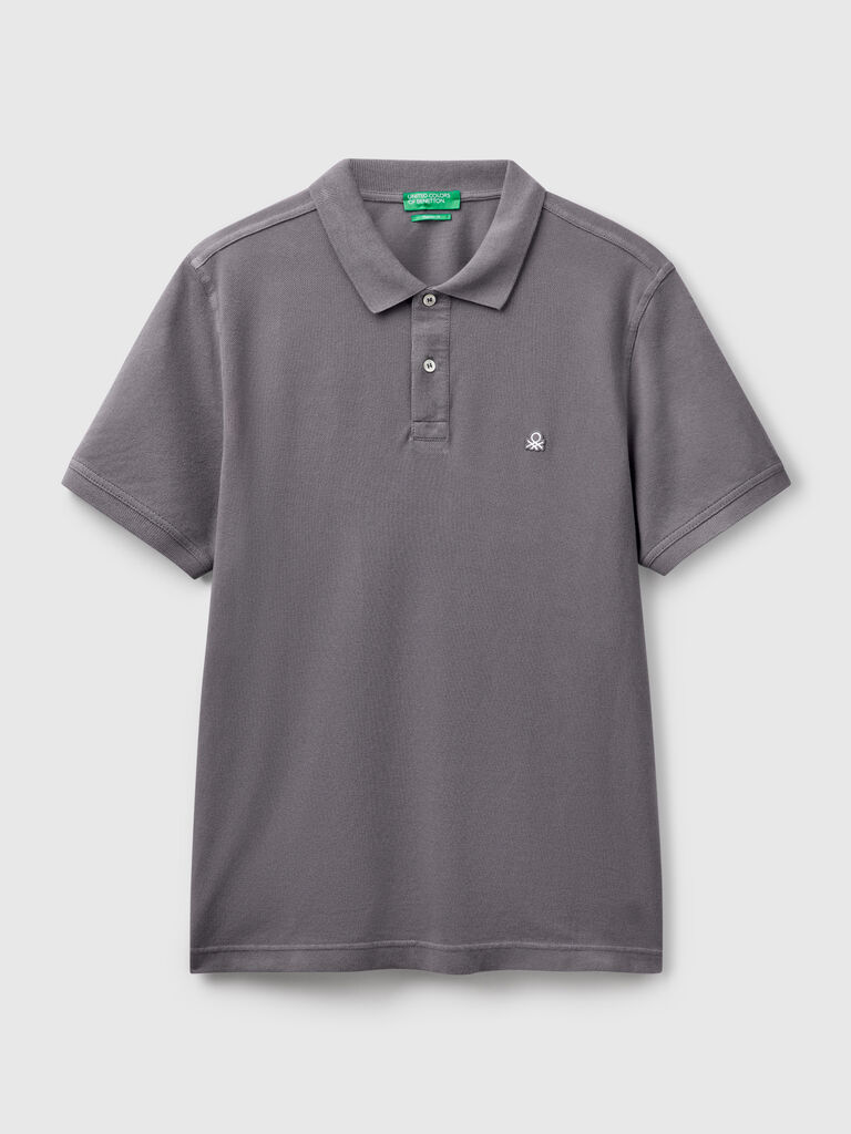 Mouse gray regular fit polo