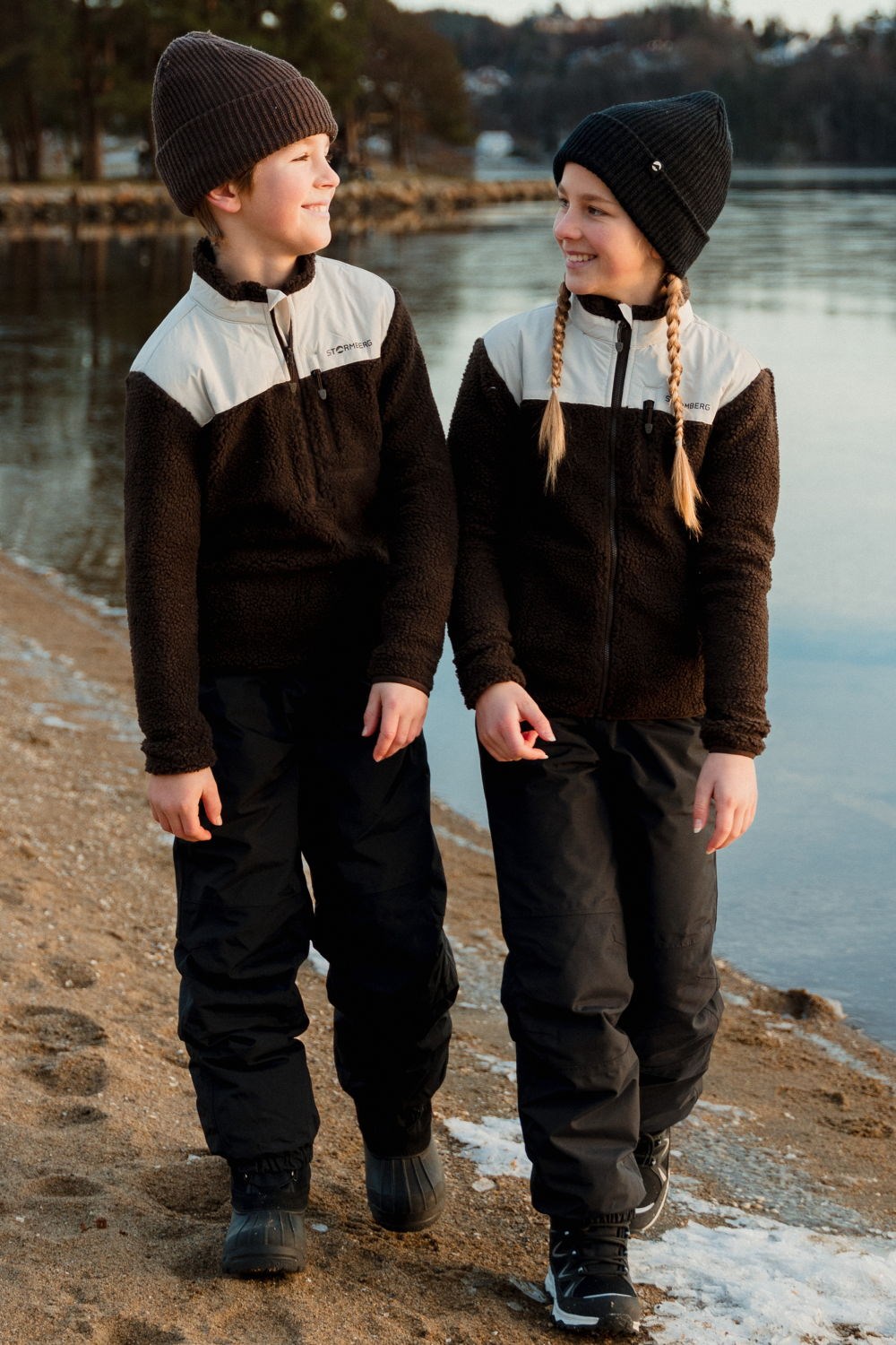 Åkrafjell Half Zip sherpagenser barn 8-14