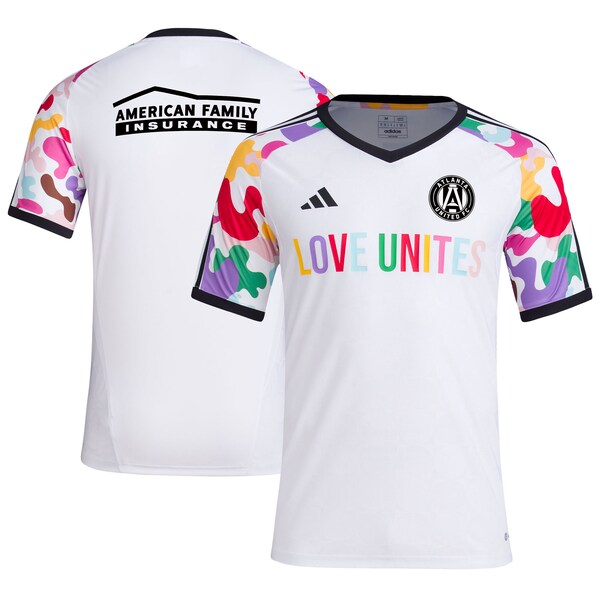 Atlanta United FC adidas 2024 Pride Pre-Match Top - White