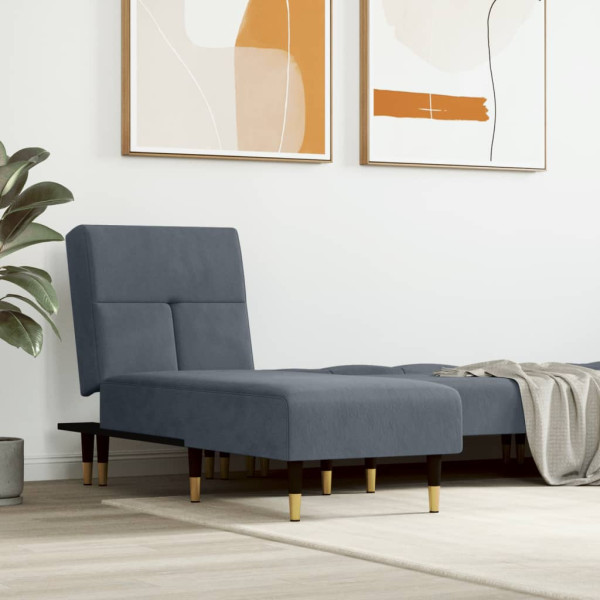 Szezlong Szary Tapicerowany Leżanka Sofa Fotel Łóżko