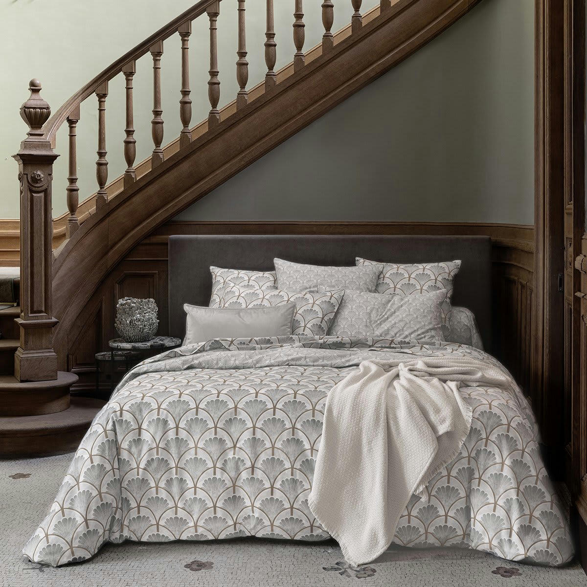 ARCHIVE - Housse de couette percale gris foncé 240x220 cm