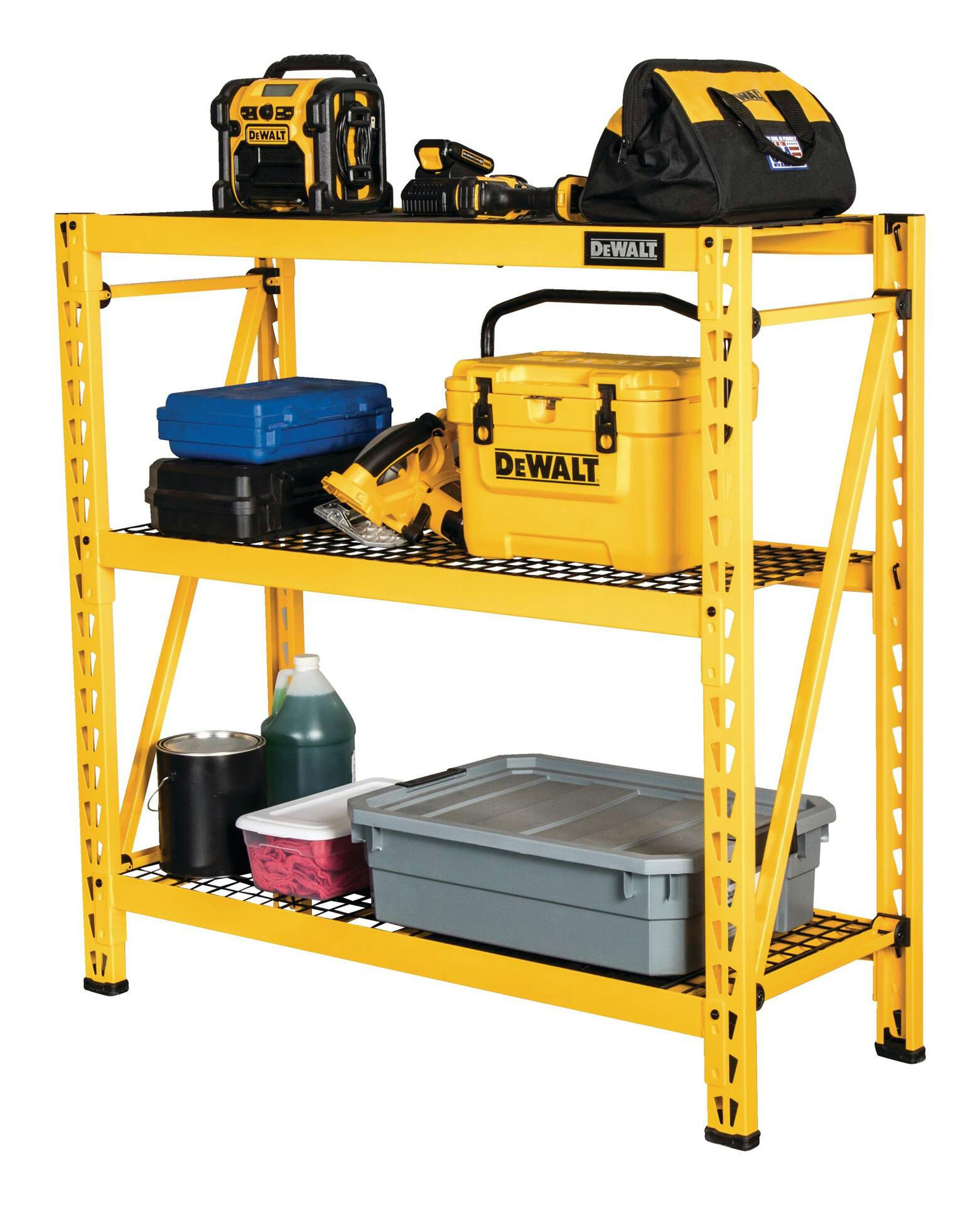 DEWALT Adjustable 3-Shelf Heavy Duty Metal Wire Storage Rack / Shelving Unit, 48 x 18 x 50-in
