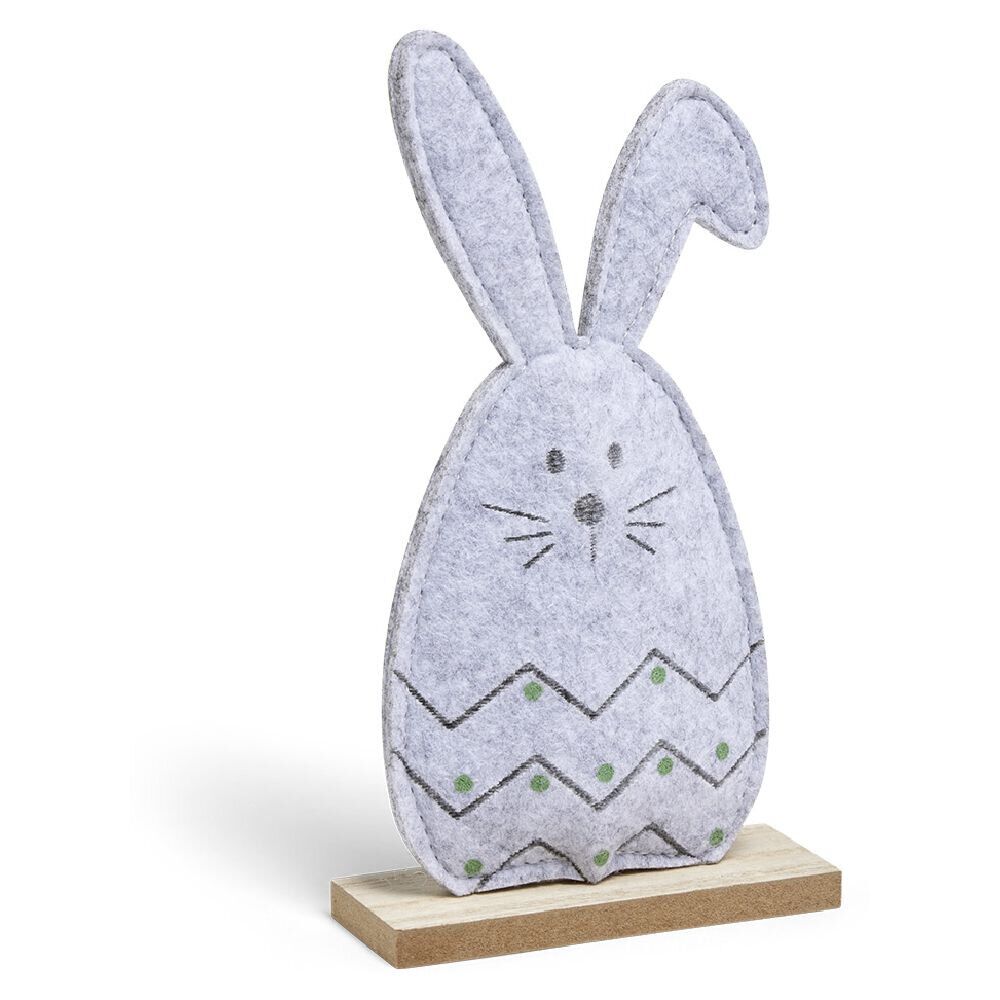Lapin à poser en bois et polyester L.11xl.4xH.21cm