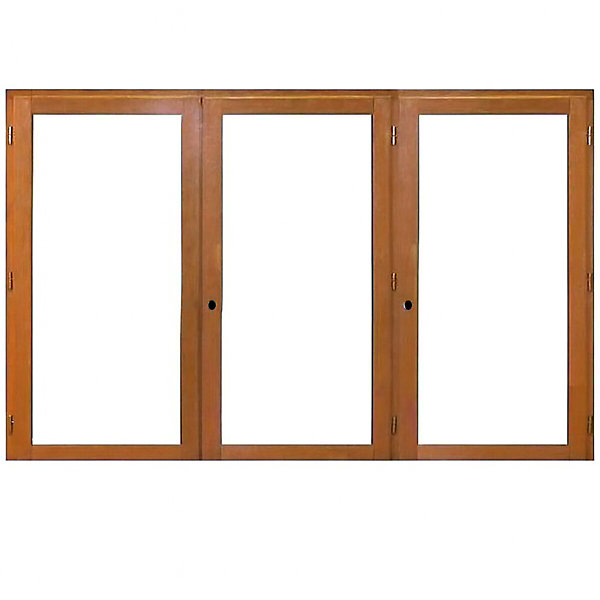 Fenetre Bois 3 Vantaux H135 X L180 Cm Côte Tableau Gd Menuiseries