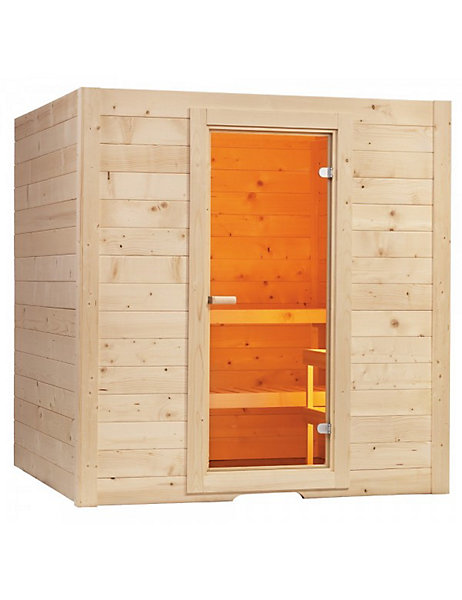 Cabine de Sauna BASIC MASSIV LARGE de SENTIOTEC 195x187 cm